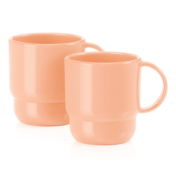 COFFEE MUG 250ML SET OF 2 - PEACH